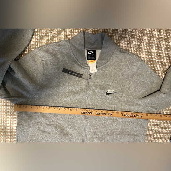 Nike Full Zip Fleece Bomber Style Jacket Gray Men’s 2XL NWT - Picture 8 of 9